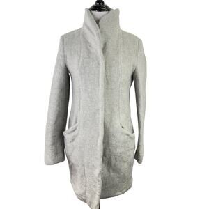 Wilfred Aritzia Cocoon Virgin Wool Cashmere Nylon Women's Grey Coat Size Medium